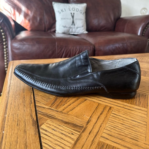 Steve Madden Men's Black Leather Loafers - Picture 7 of 11